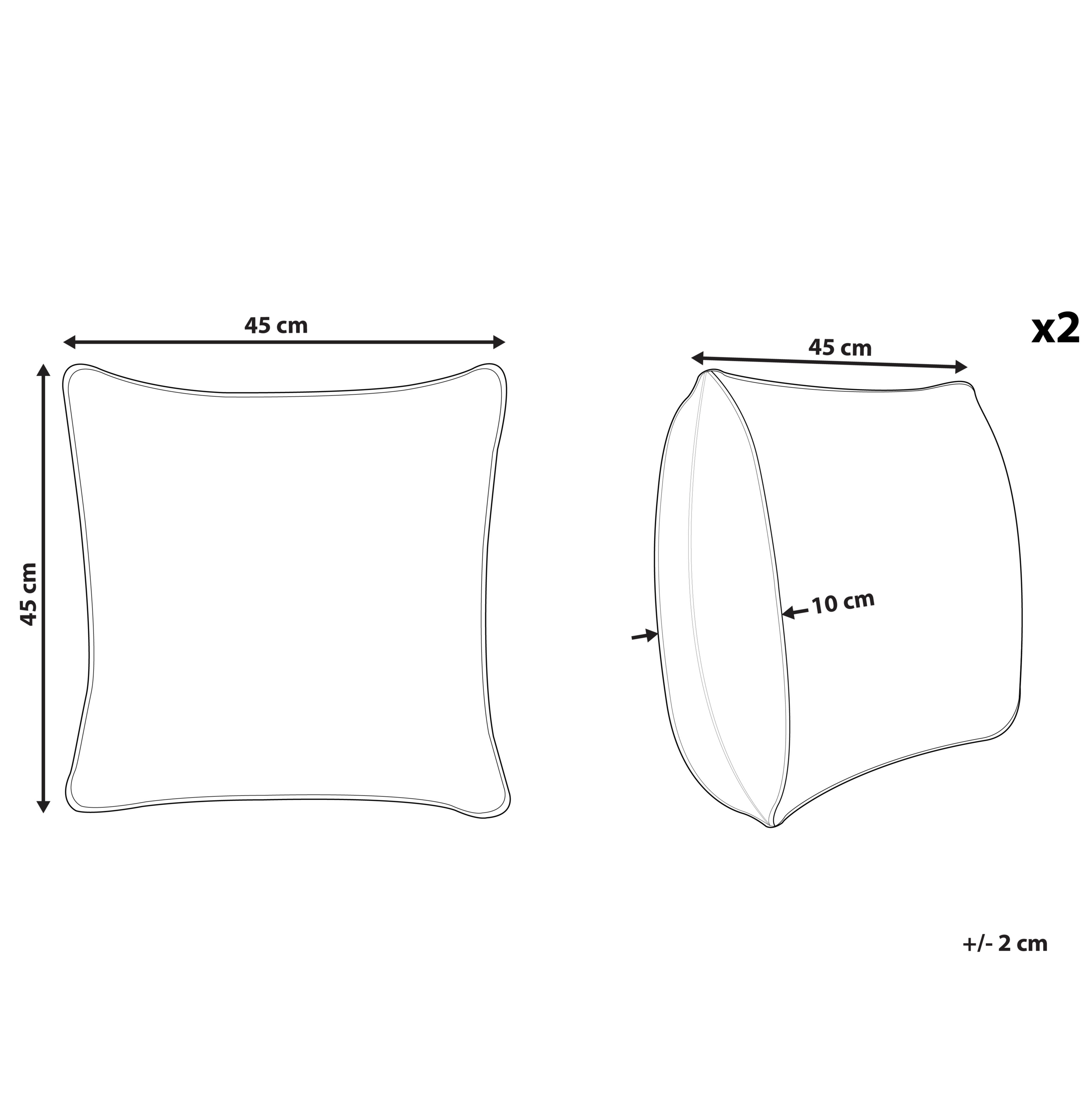 Set di 2 cuscini HYACINTH 45 x 45 cm Multicolore Trama astratta - 2