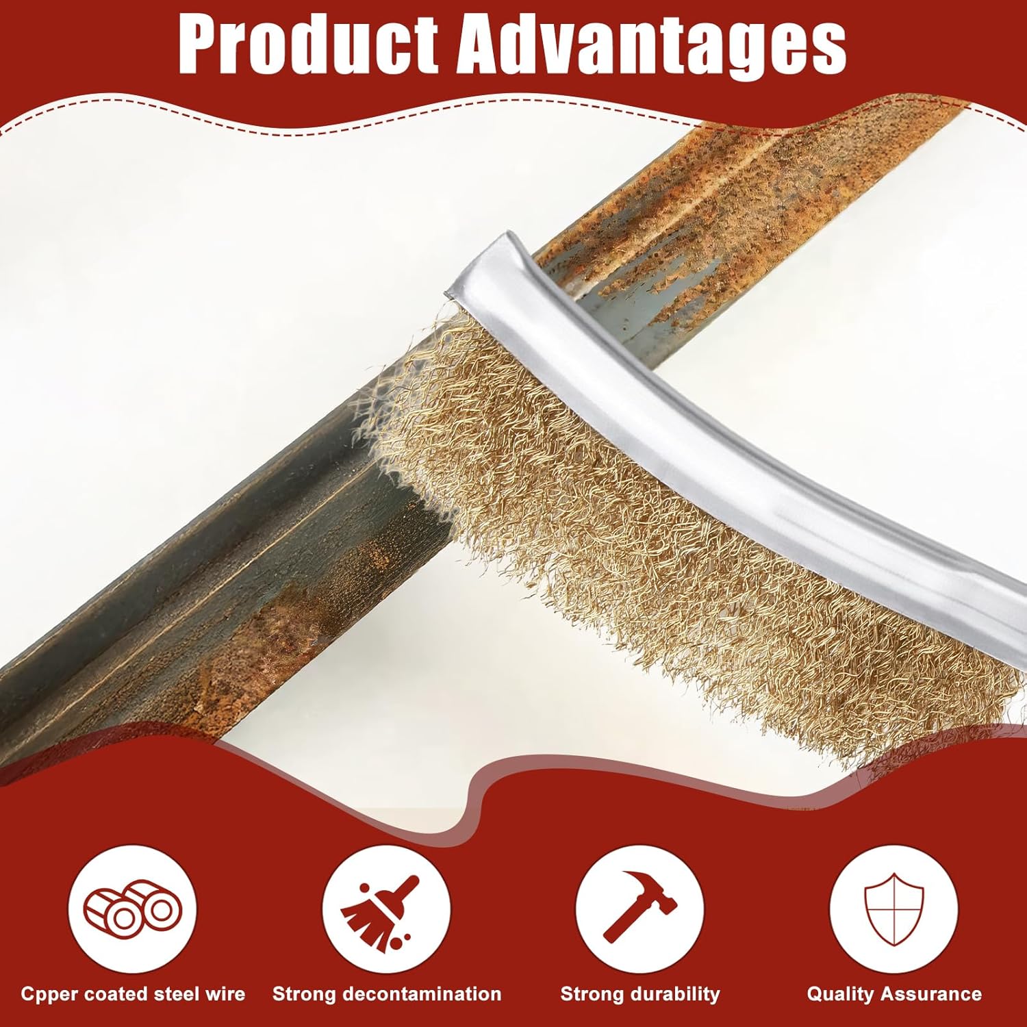 3 Pièces Brosse à Nettoyer pour Barbecue Brosse Acier Inoxydable à Long Manche Outil de Nettoyage pour Cuisinés Accessoires de Barbecue - 4