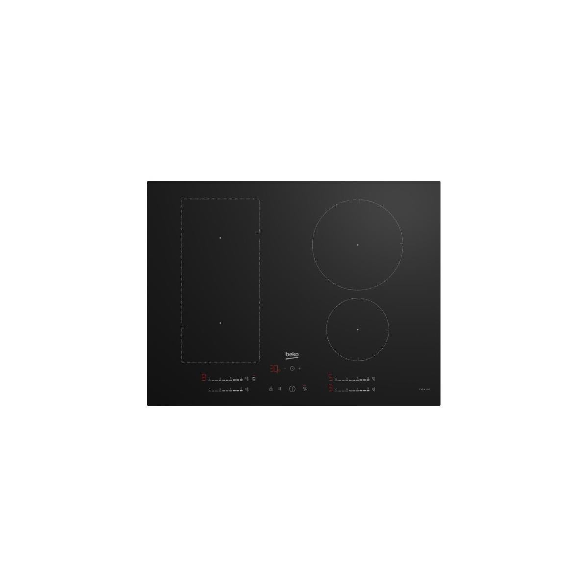 Beko Placa De Inducción Empotrada Hii74700uf De 70 Cm Y 4 Quemadores, Color Negro , Leroy Merlin