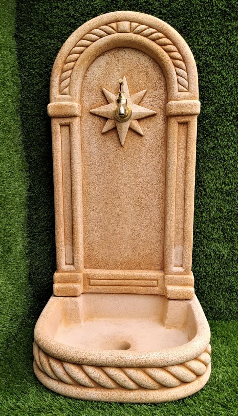 Fontaine murale Ouest 37x32x77cm. pour les Jardins en Betón Pierre. Couleur Carreau - 4