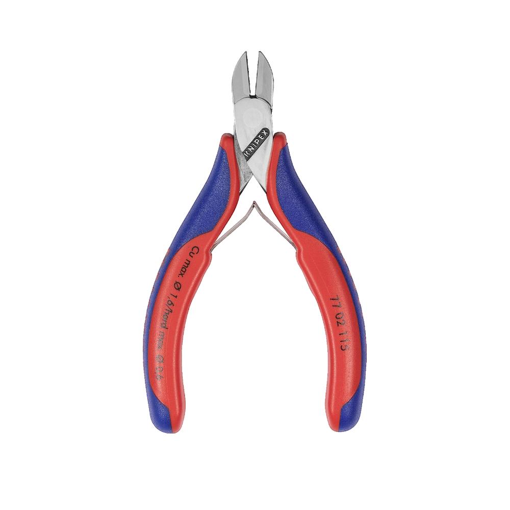 Obcinaczki Knipex Electronics diagonalne 115 mm stal czerwono-niebieskie