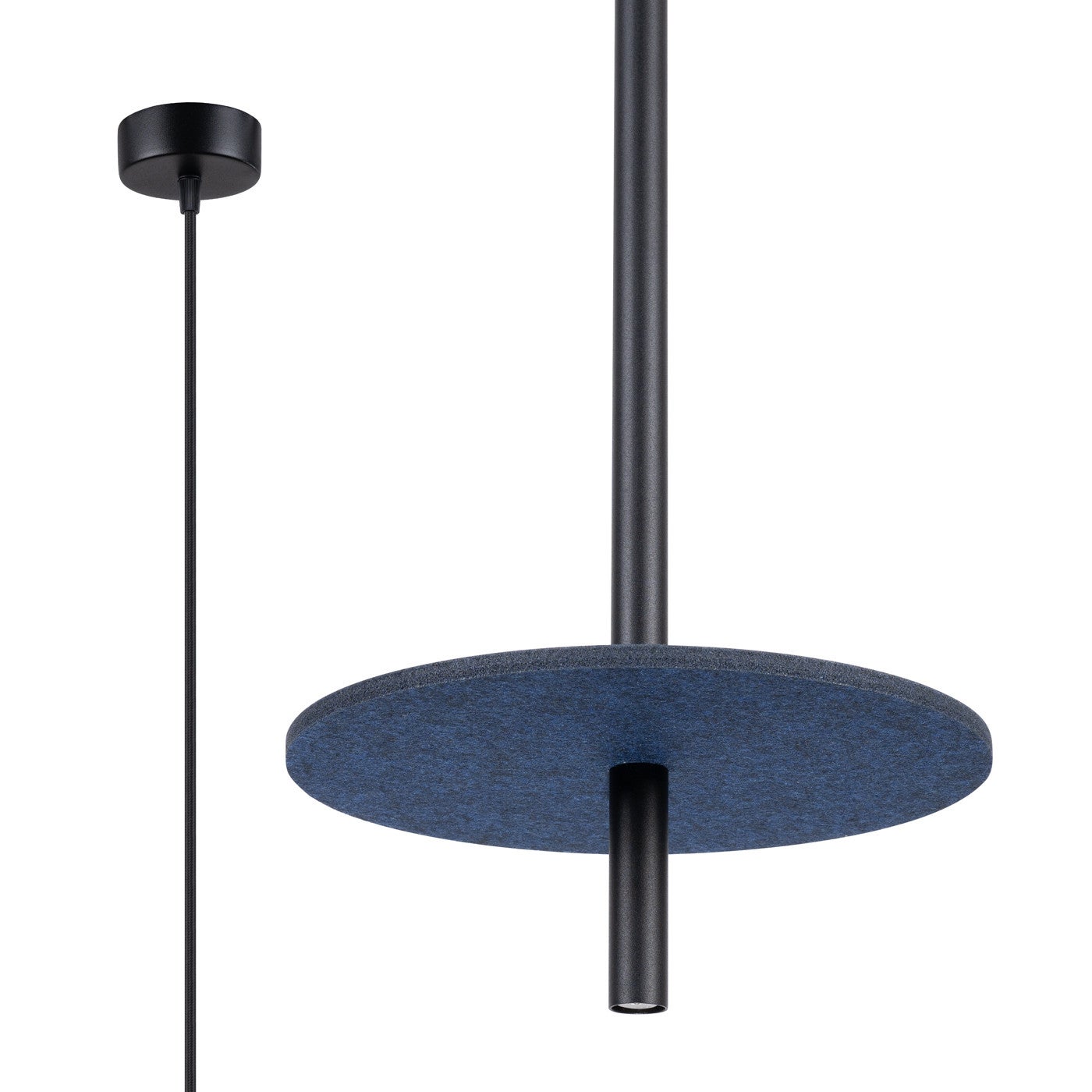 Lampa sufitowa filcowy krążek FELTRO granatowo-czarna 1xG9x8W filc wym:126x30x30cm IP20 Sollux Lighting - 2