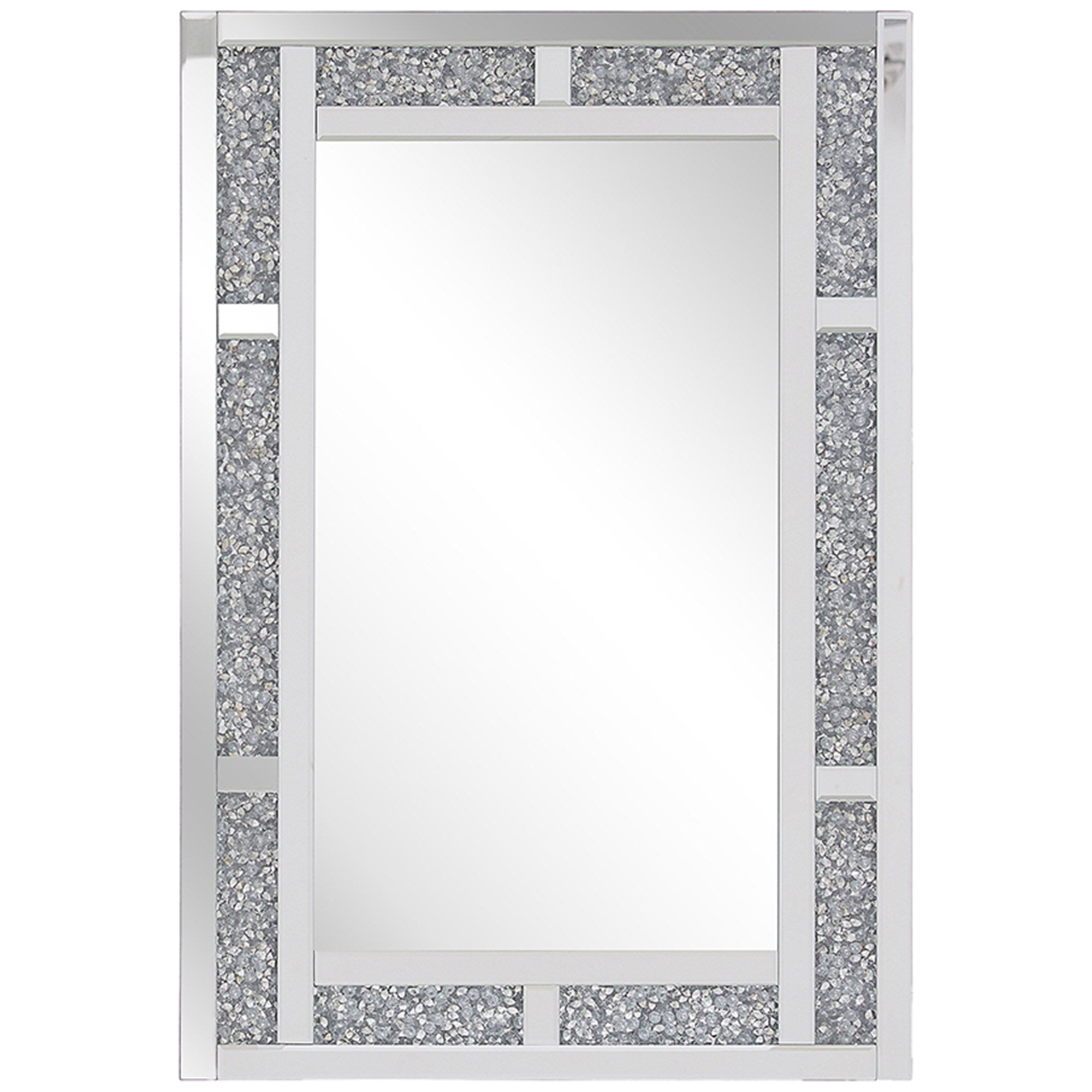 Oglindă de perete AVRILLE 60 cm 90 cm Argintiu