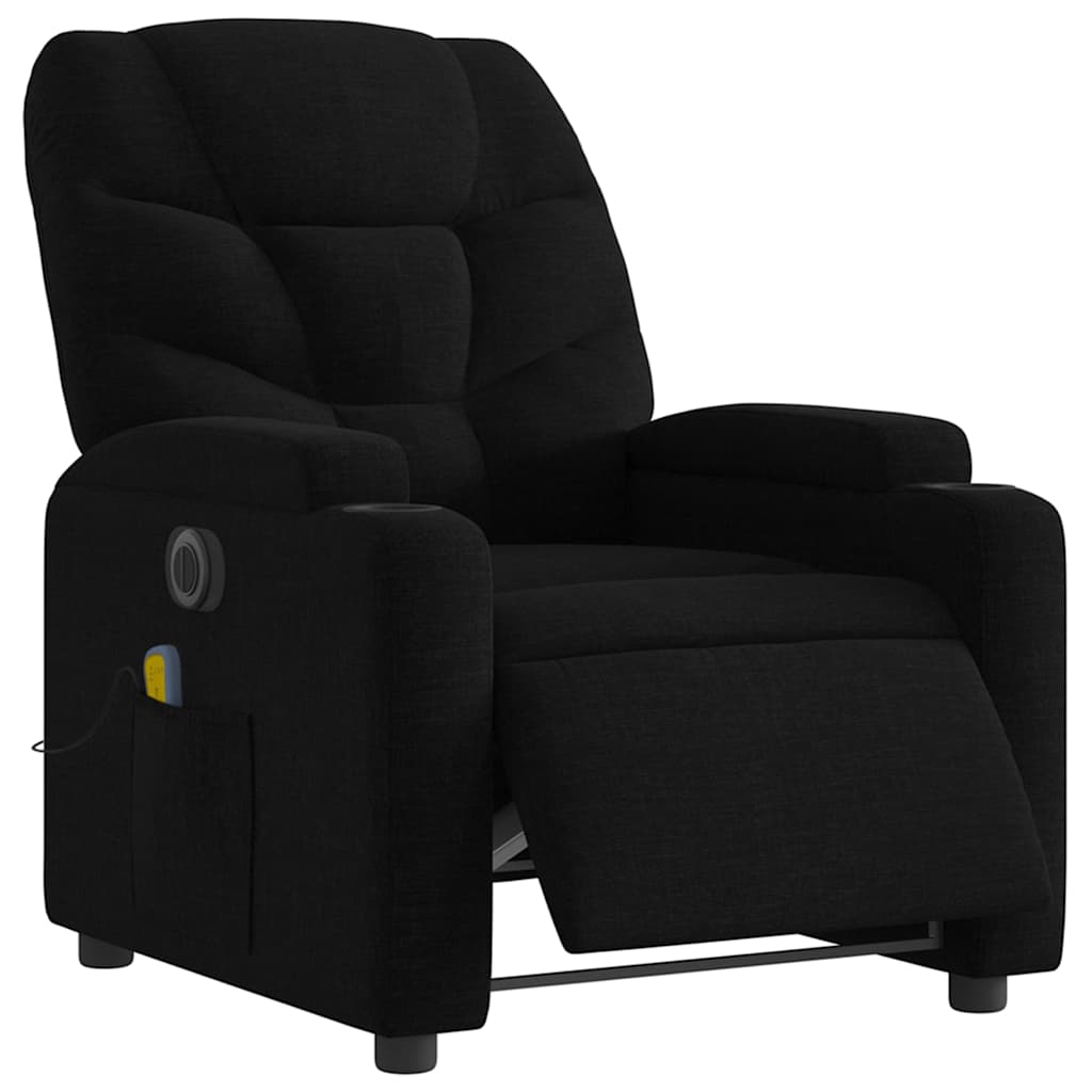 Fauteuil de massage inclinable électrique, en tissu noir, pour le salon - 3