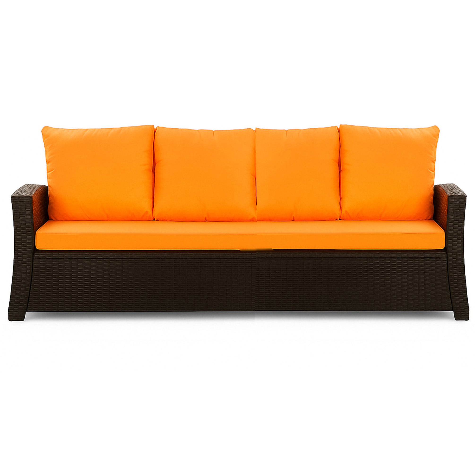 Poduszka ogrodowa na sofę rattanową 170x60x50cm poduszka na meble rattanowe pomarańczowa, poduszka na balkon taras, poduszki na meble ogrodowe