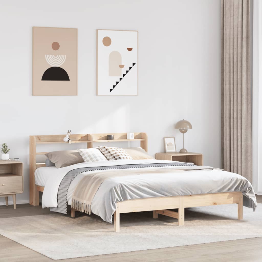 Rama łóżka bez materaca, 160x200 cm, lite drewno sosnowe vidaXL