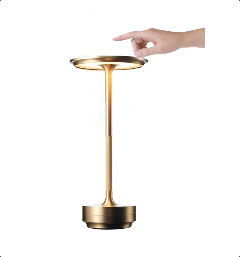 Kolorowa metalowa lampa stołowa bezprzewodowa w kształcie litery I ładowalna wodoodporna sterowana dotykowo dekoracyjne światła LED restauracji baru