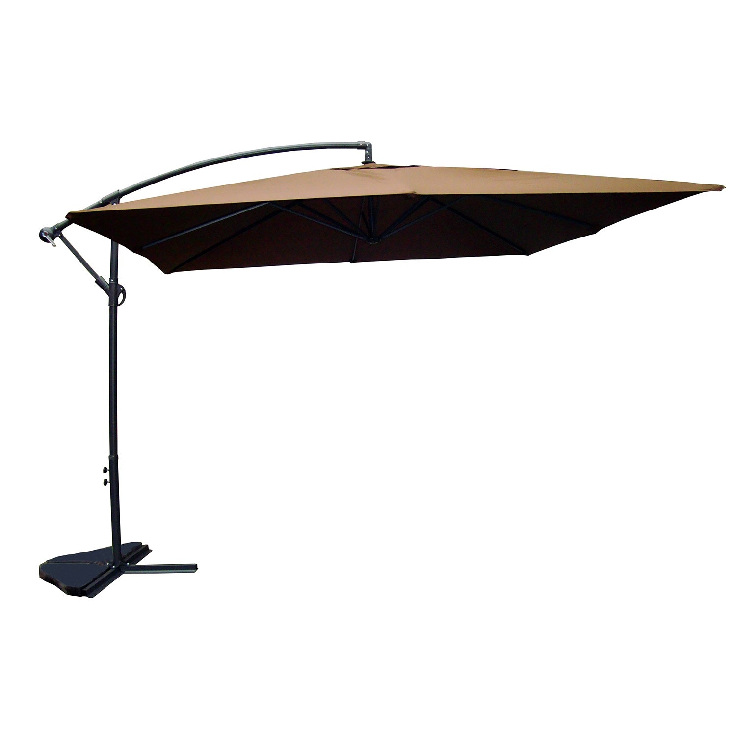 Parasol marron déporté carré 3 x 3 m SOLENZARA - 2