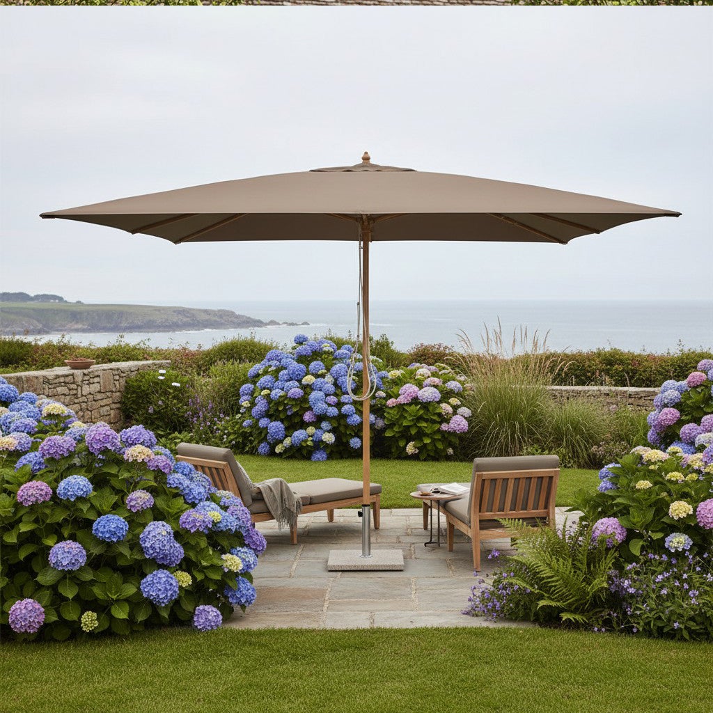 Parasol droit taupe 4x3 m Pegasia - 5