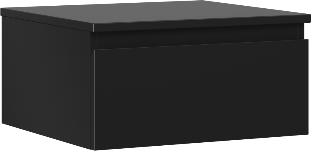 Mexen Orio szafka łazienkowa podumywalkowa 50 cm z blatem, 1 szuflada, czarna mat - 91A10-05023-1-BFC71