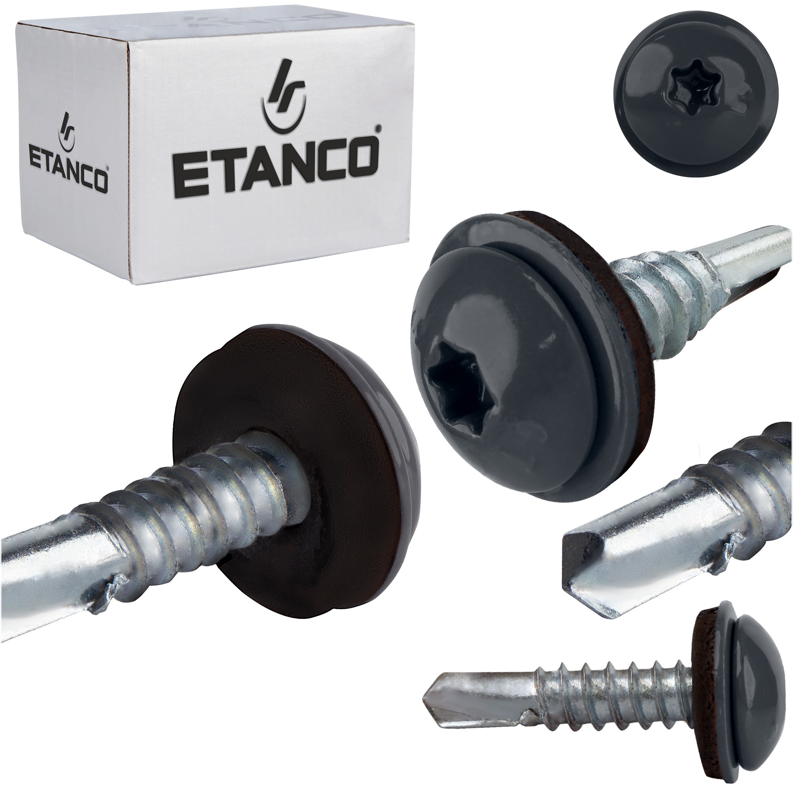Wkręty samowiercące do metalu Etanco GT5 PH 5,5x25 mm RAL 7016 250szt