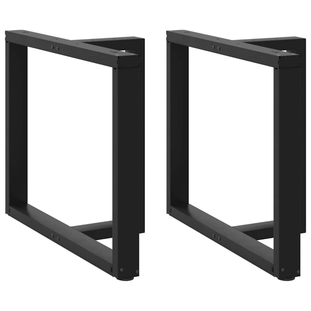 Nogi do stołu jadalnego w kształcie litery T 2 szt. Czarne 100x35x(72-73) cm Stal vidaXL