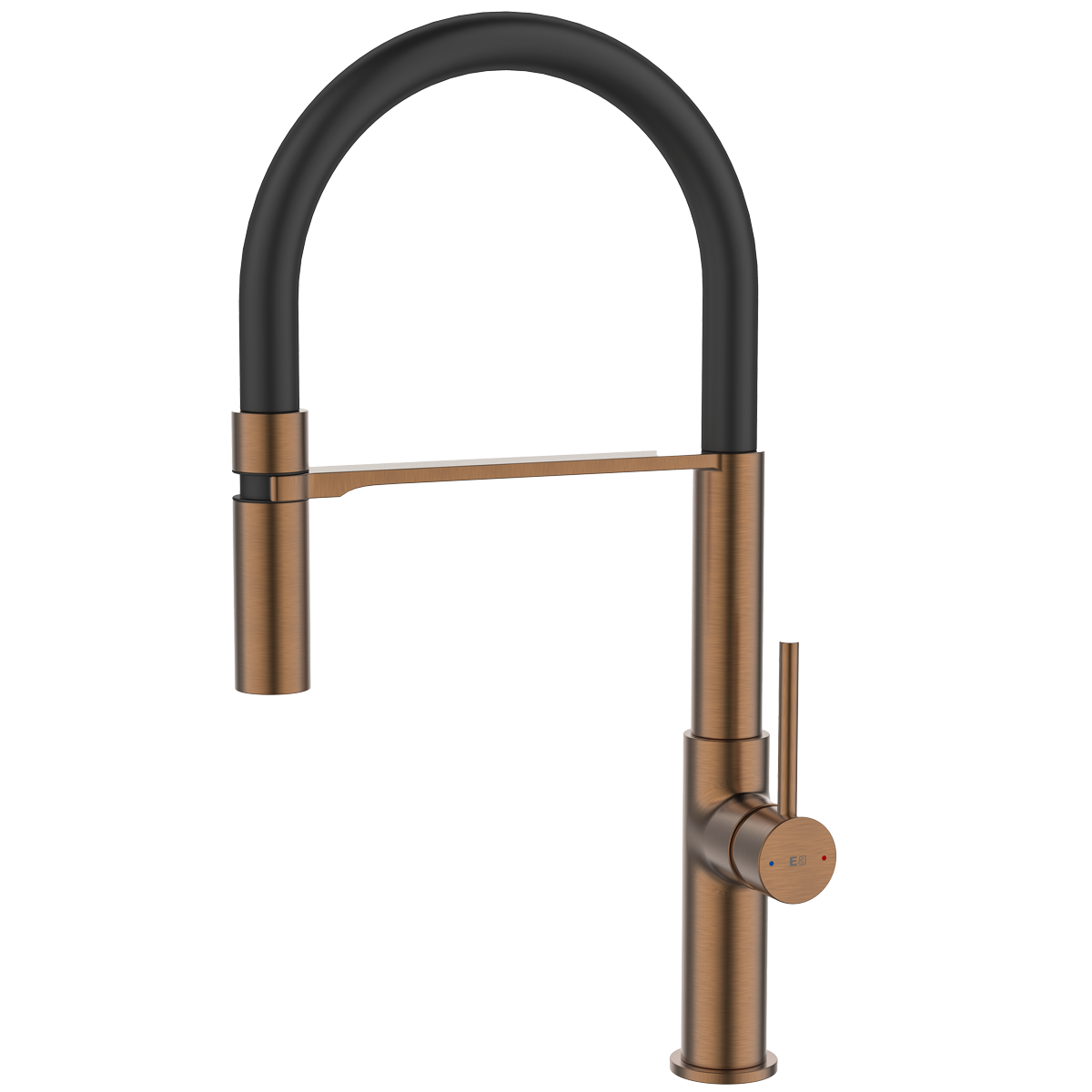 Magneto Bateria zlewozmywakowa prysznic ręczny ze szczotkowanej miedzi