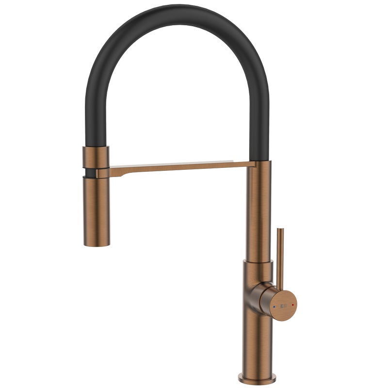 Magneto Bateria zlewozmywakowa prysznic ręczny ze szczotkowanej miedzi