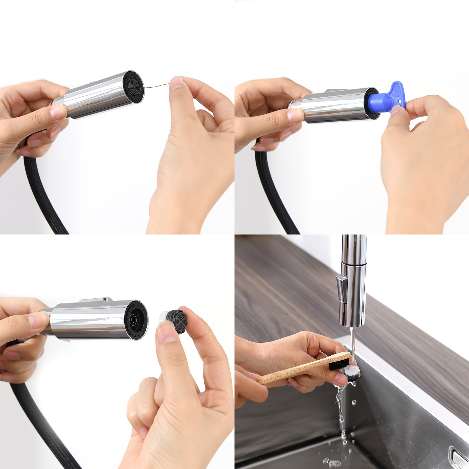 Aeratore Per Rubinetto Cucina 20cm - Doppia Funzione, Risparmio Idrico 40%, Compatibile M22, Estensibile - Foto 2