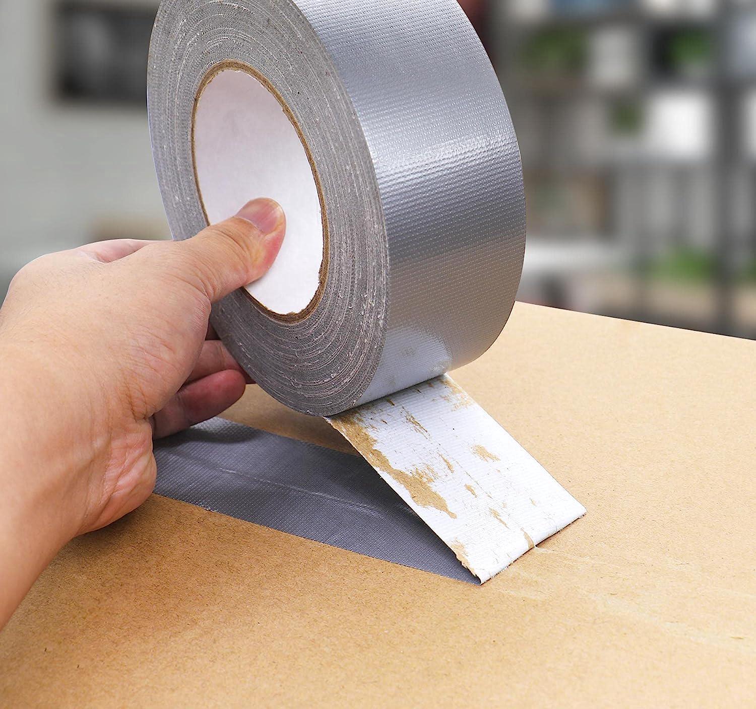 Nastro adesivo grigio, nastro adesivo rinforzato, 3 rotoli da 10 mm x 100 m per lavori di riparazione, fissaggio, sigillatura, etichettatura e ristrut - 2