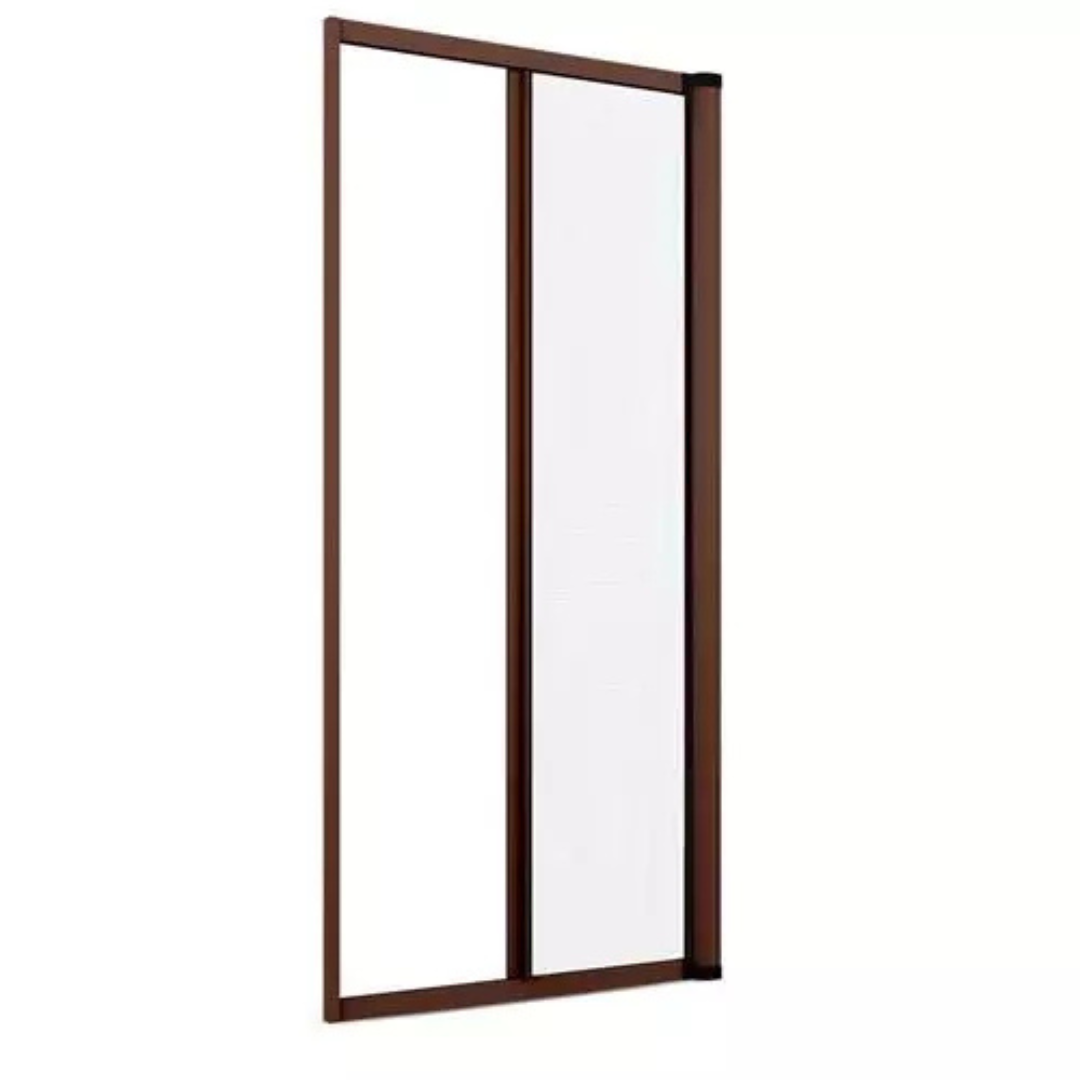 Zanzariera Avvolgibile Universale A Scorrimento Orizzontale - Profilo Riducibile In Alluminio Oro, 120x250 Cm | Per Porte-finestre E Balconi