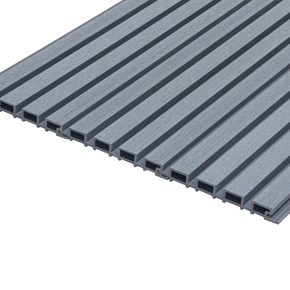 Home Deluxe - Revêtement de façade en WPC DUVAR - Couleur : gris clair, dimensions : 2 m² env. 190 x 21,9 x 2,6 cm, matériel de montage inclus I - 7