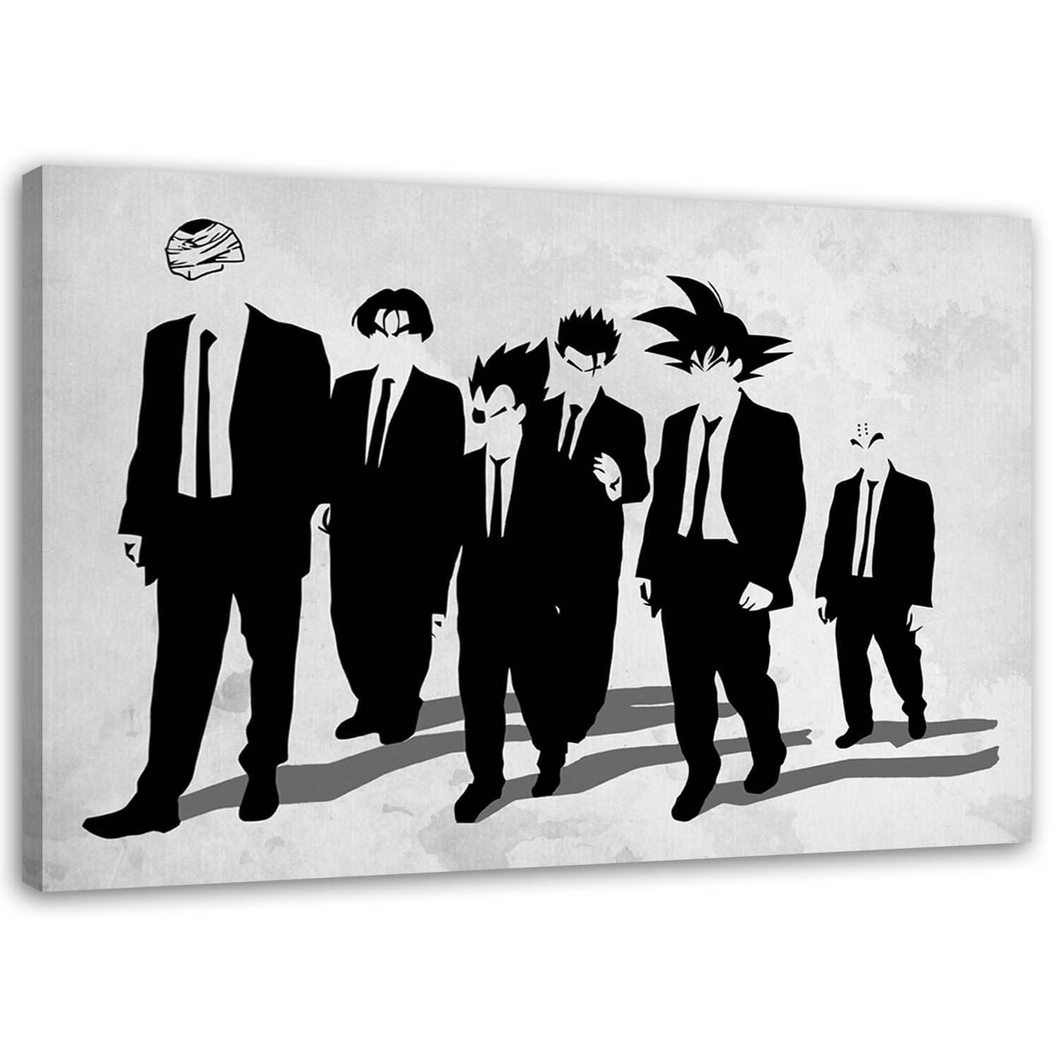 Obraz na płótnie, Eleganckie postacie anime w garniturach 100x70
