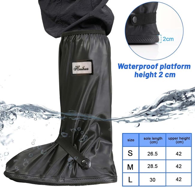 Copriscarpe impermeabili riutilizzabili Taglia L, protezione da