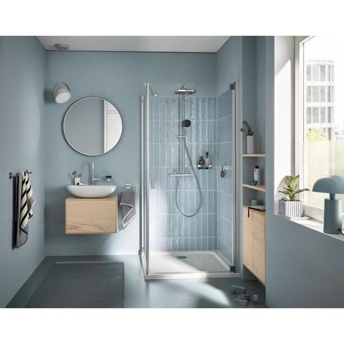Colonne de douche avec mitigeur thermostatique - Economie d'eau - GROHE Vitalio Comfort 250 - Chromé - 26696001 - 2