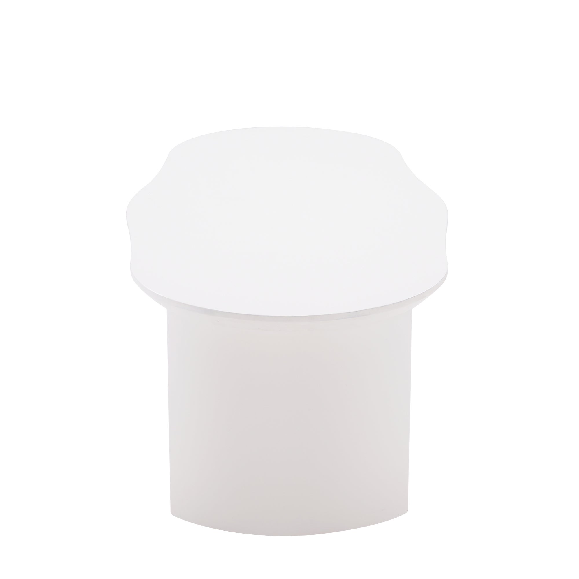 Table basse L 100cm - avec plateau incurvé irrégulier et élégant - Blanc - 6