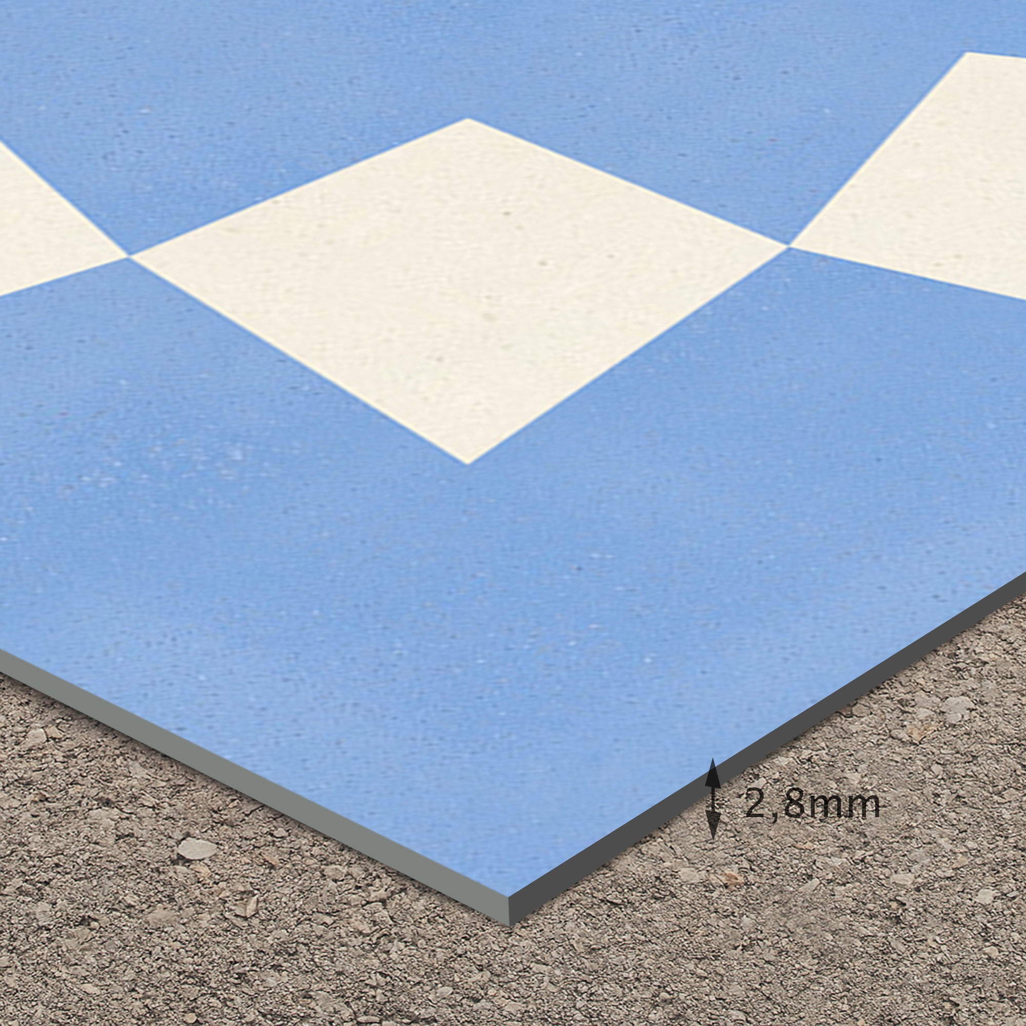 Tapis PVC Intérieur/Extérieur Azure 160x240 cm - Vinyle imprimé antidérapant, lavable et résistant pour terrasse et maison. - 3
