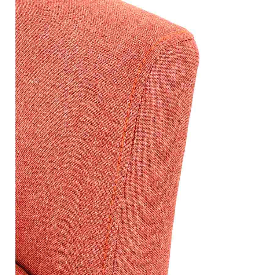 Poltrona in tessuto arancione 64x60x74 cm - 3