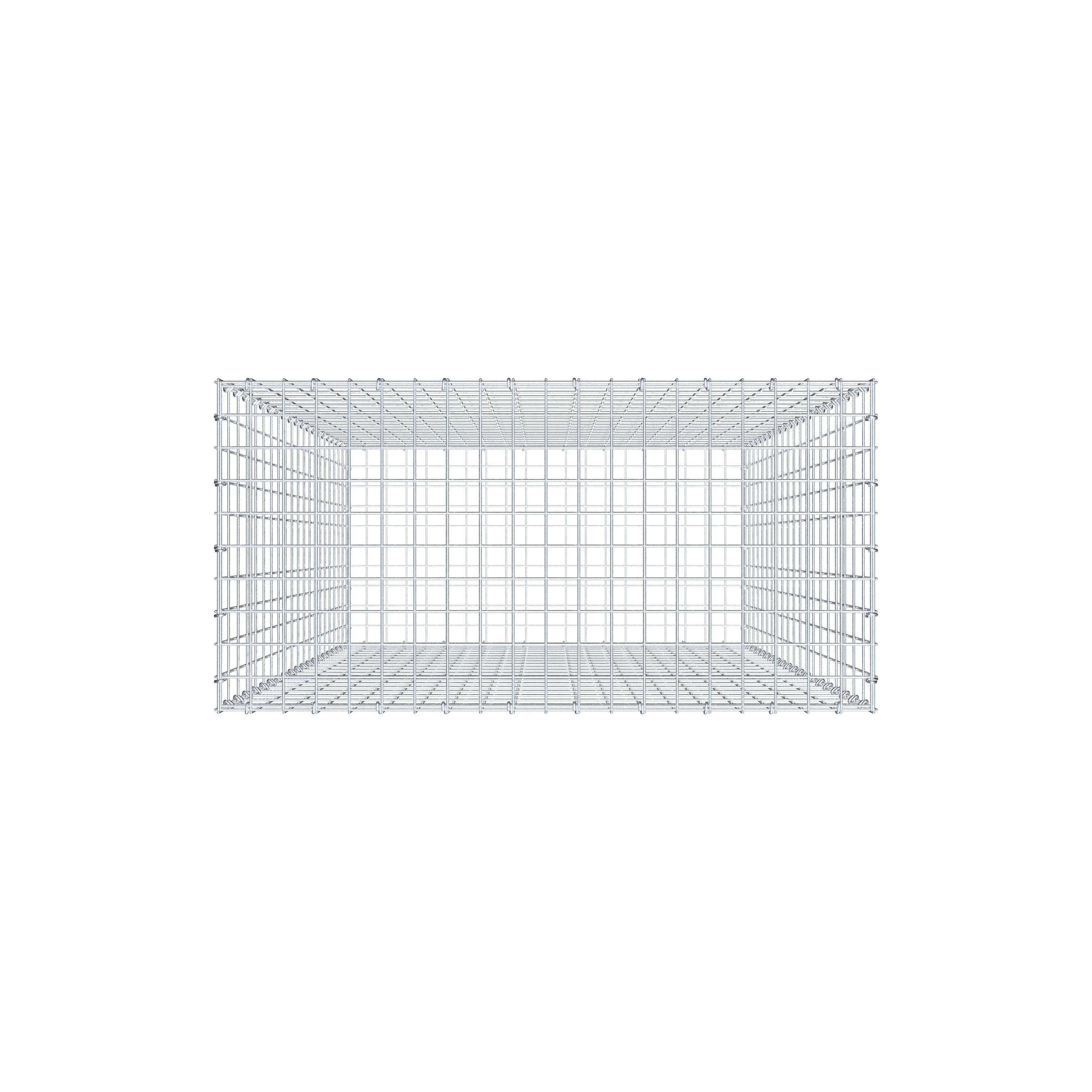 Gavión de acero galvanizado 200x100x50cm (LxAxP), malla 5 x 10cm, Anillo en C, jaula metálica para muro o jardín - 8