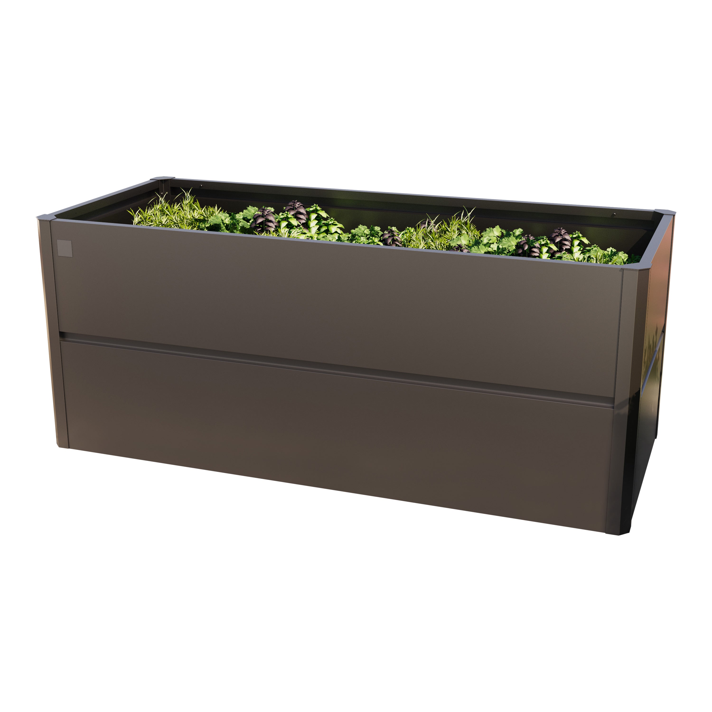 200 x 85 x 77 cm Grzadka podwyzszona, stal, Antracyt metaliczny