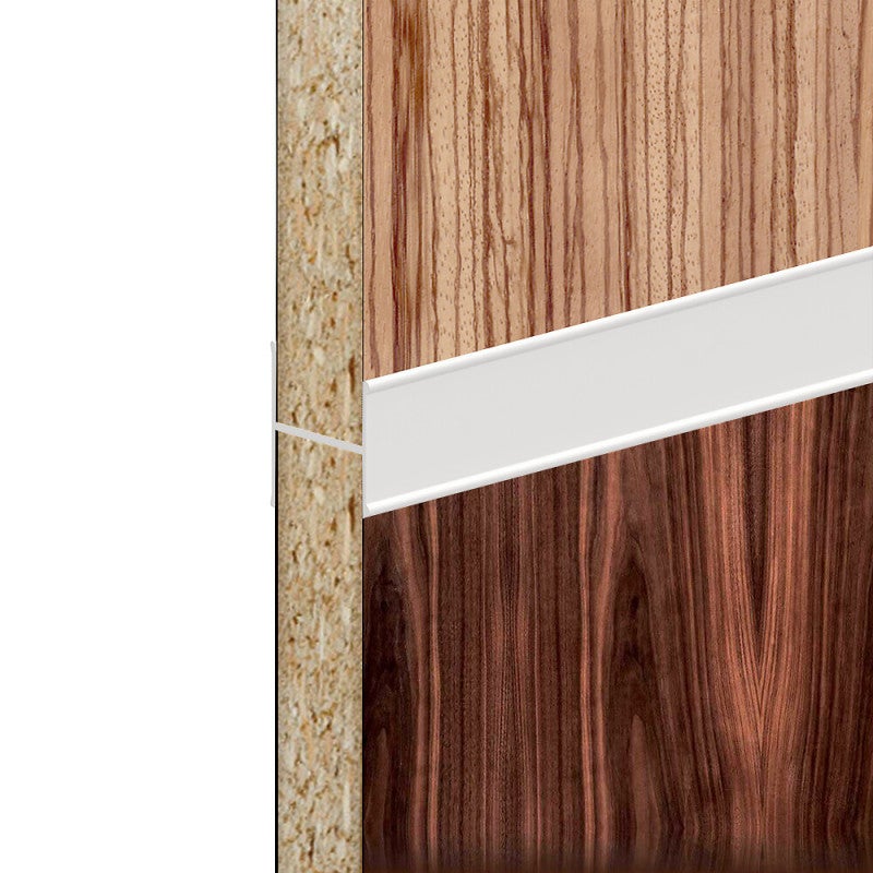 Kit profil en H SLID'UP 220 pour porte 18 mm - 1,8 m - blanc - 4