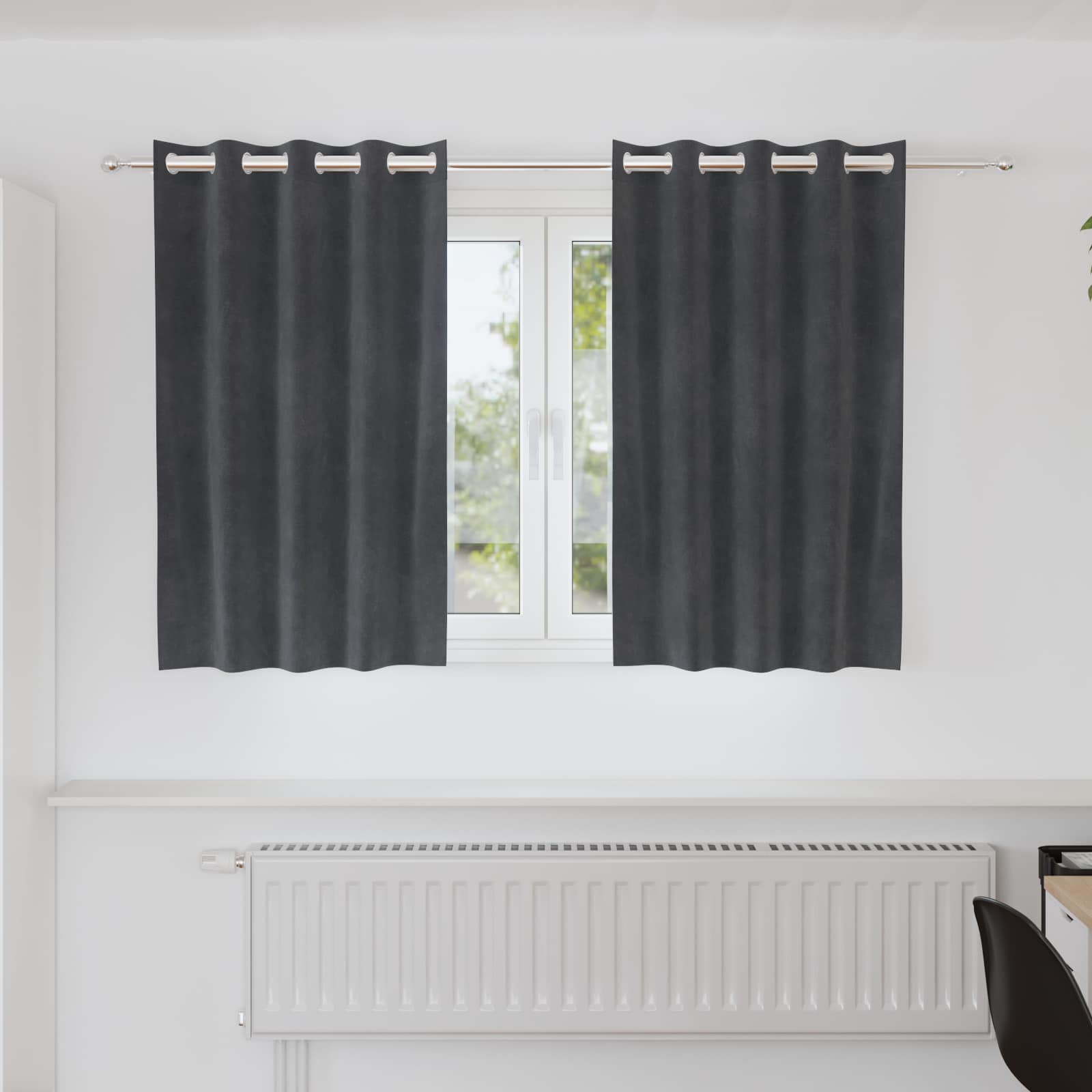 Zasłony zaciemniające 2 pcs Jasnoszary 140 x 140 cm Aksamit vidaXL