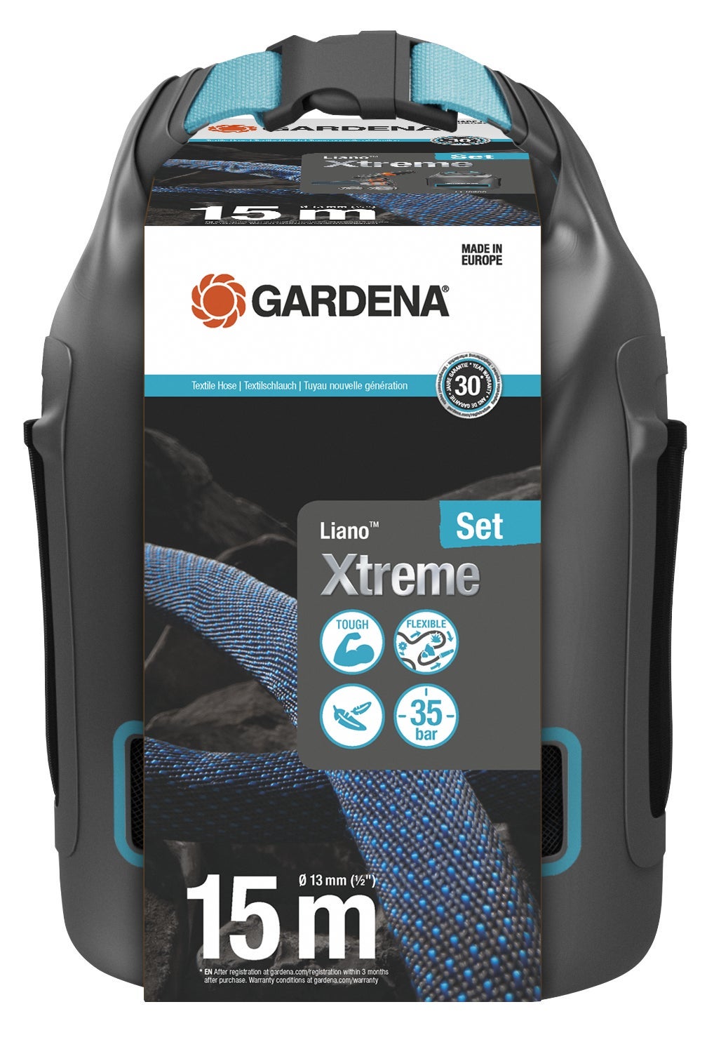 Wąż Ogrodowy Gardena Liano Xtreme odporny na UV z funkcją Aquastop