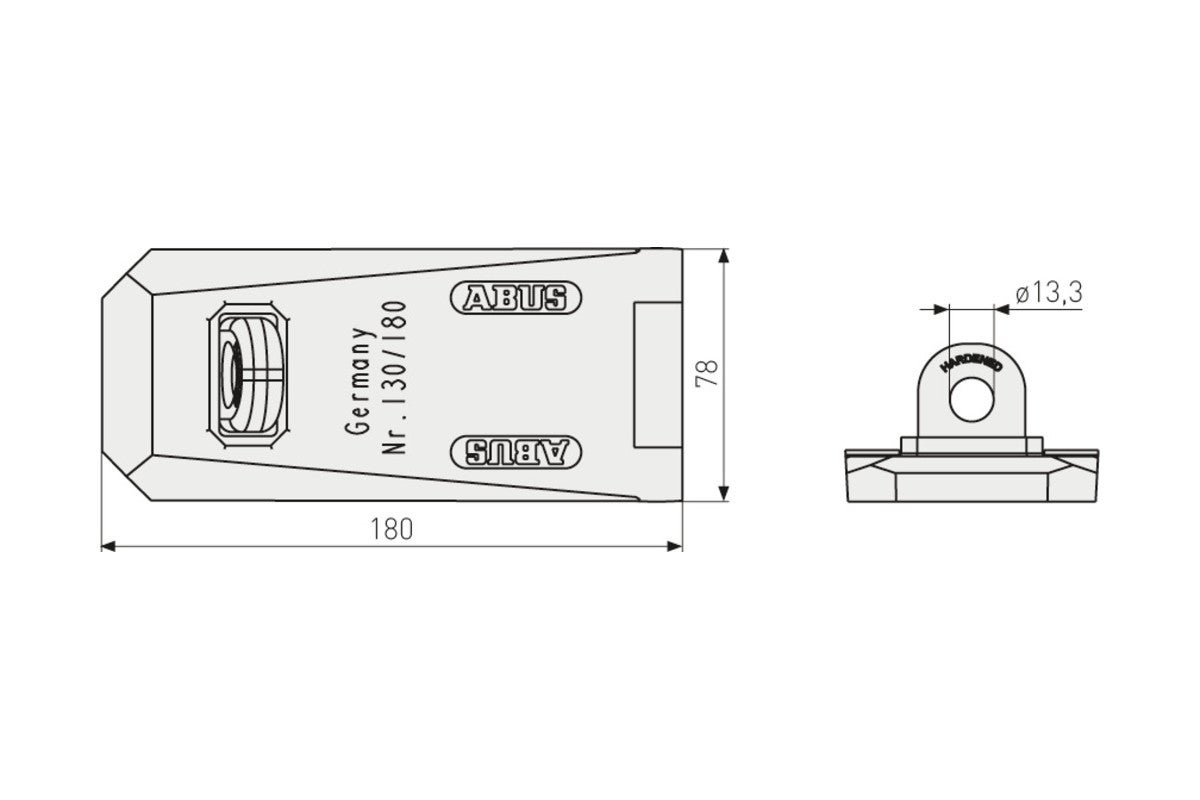 Porte-cadenas abus france granit 130/180b - 5