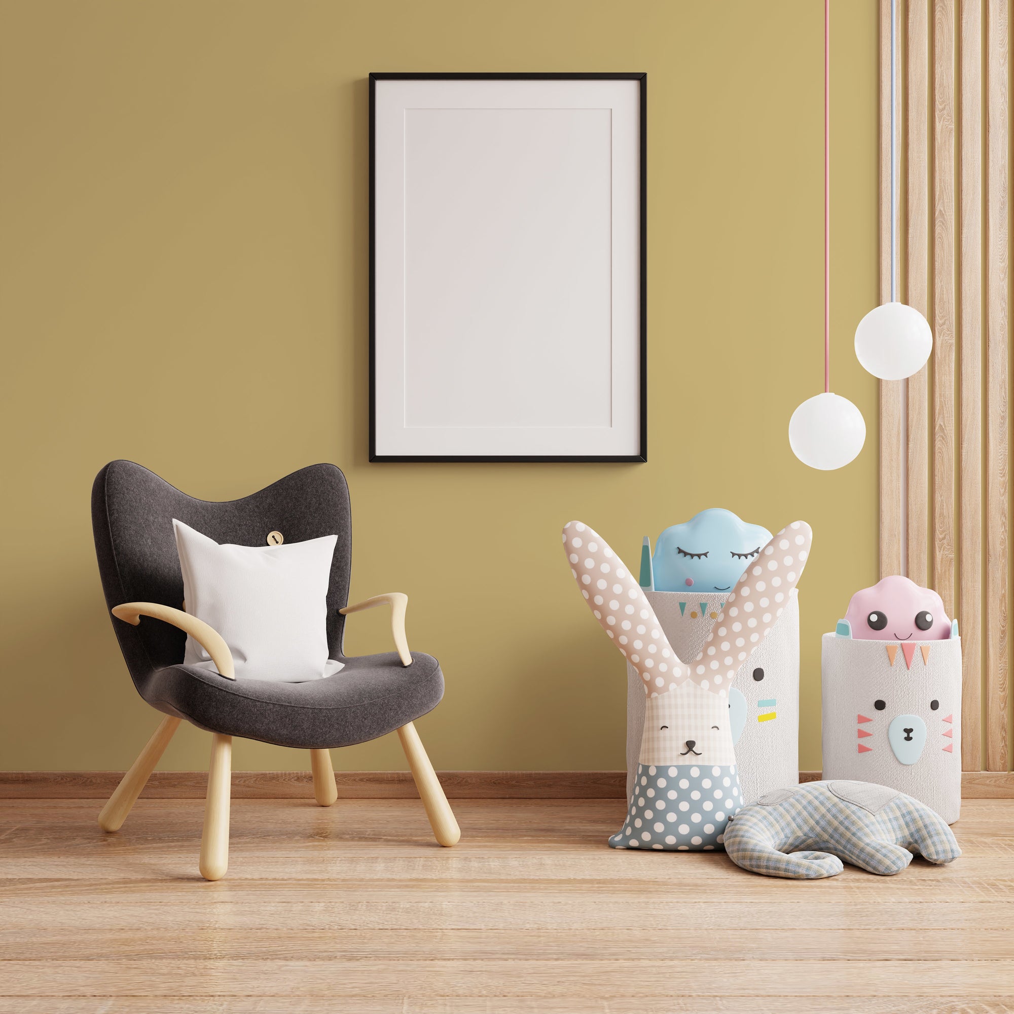 PURO Pintura mural premium c6002 - Pintura de muy alta opacidad - pintura interior mate de alta calidad en verde - 1l - 4