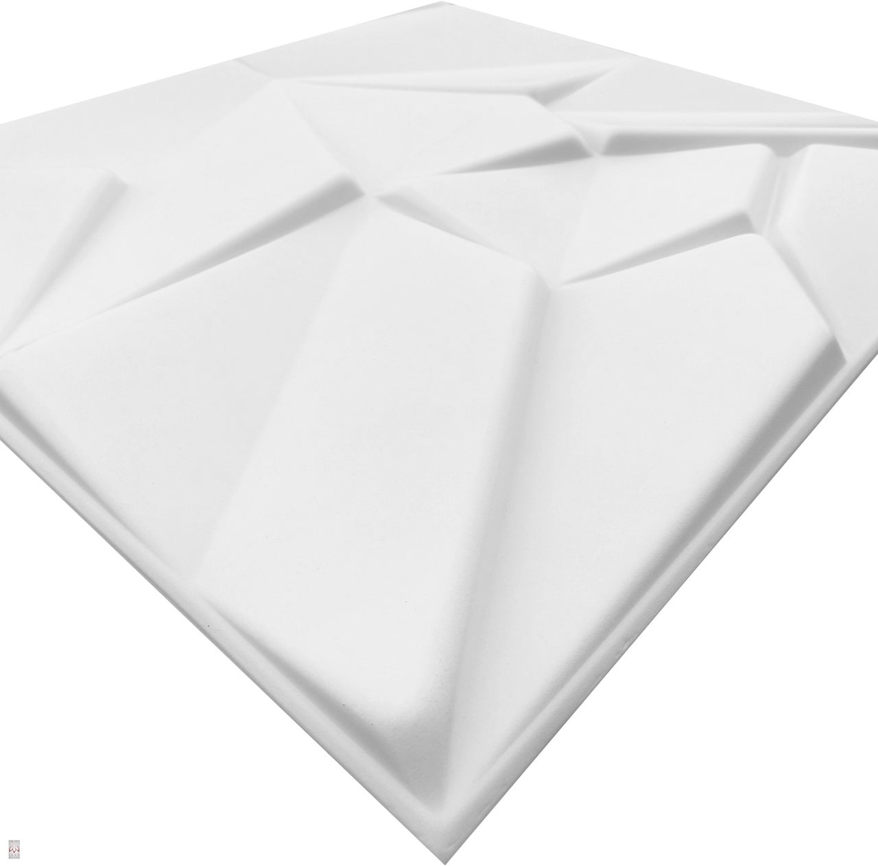 Panneaux muraux 3D décors revêtement mural panneaux de plafond POLYSTYRENE MATERIAL STYROPOR-TYPE 3mm force 8 pièces - 2m² Merkur Blanc - 4