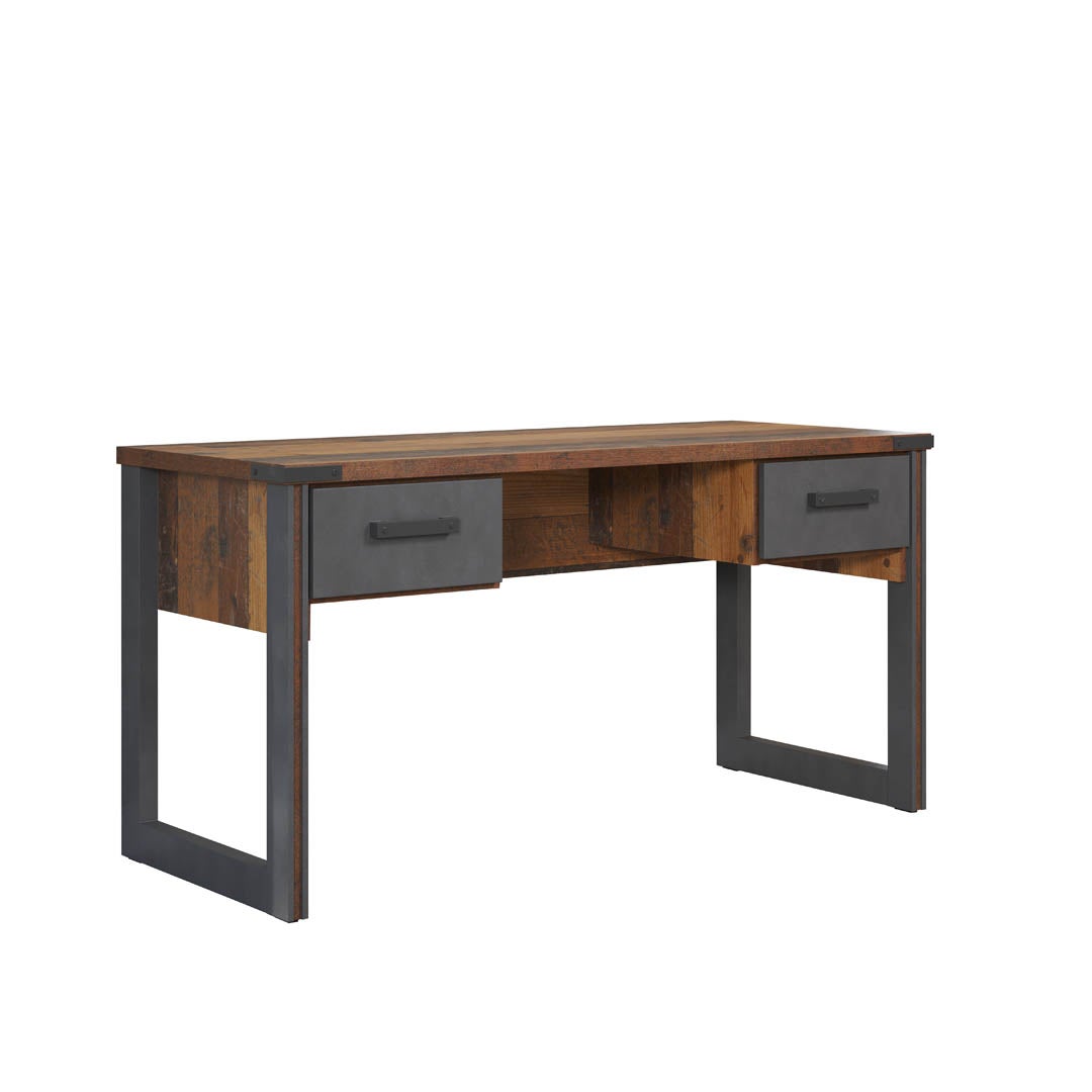 Prime biurko 2 szufladami, Old Wood dekor.