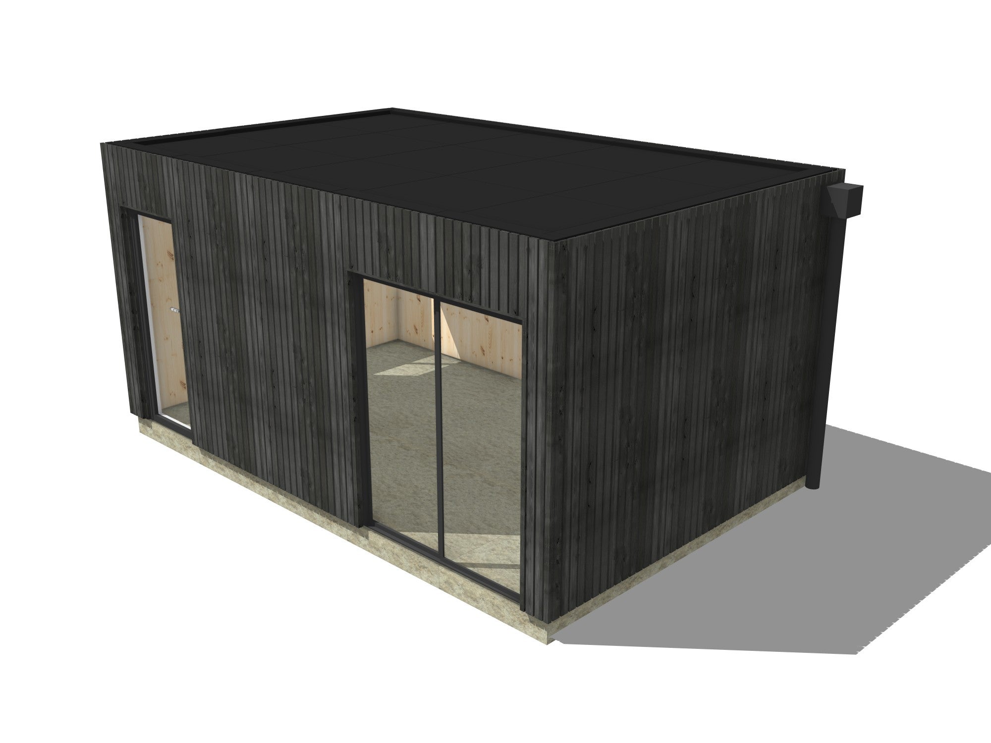Annexe de jardin bois en bois 5,5 x 3,5 x 2,7 m - 2