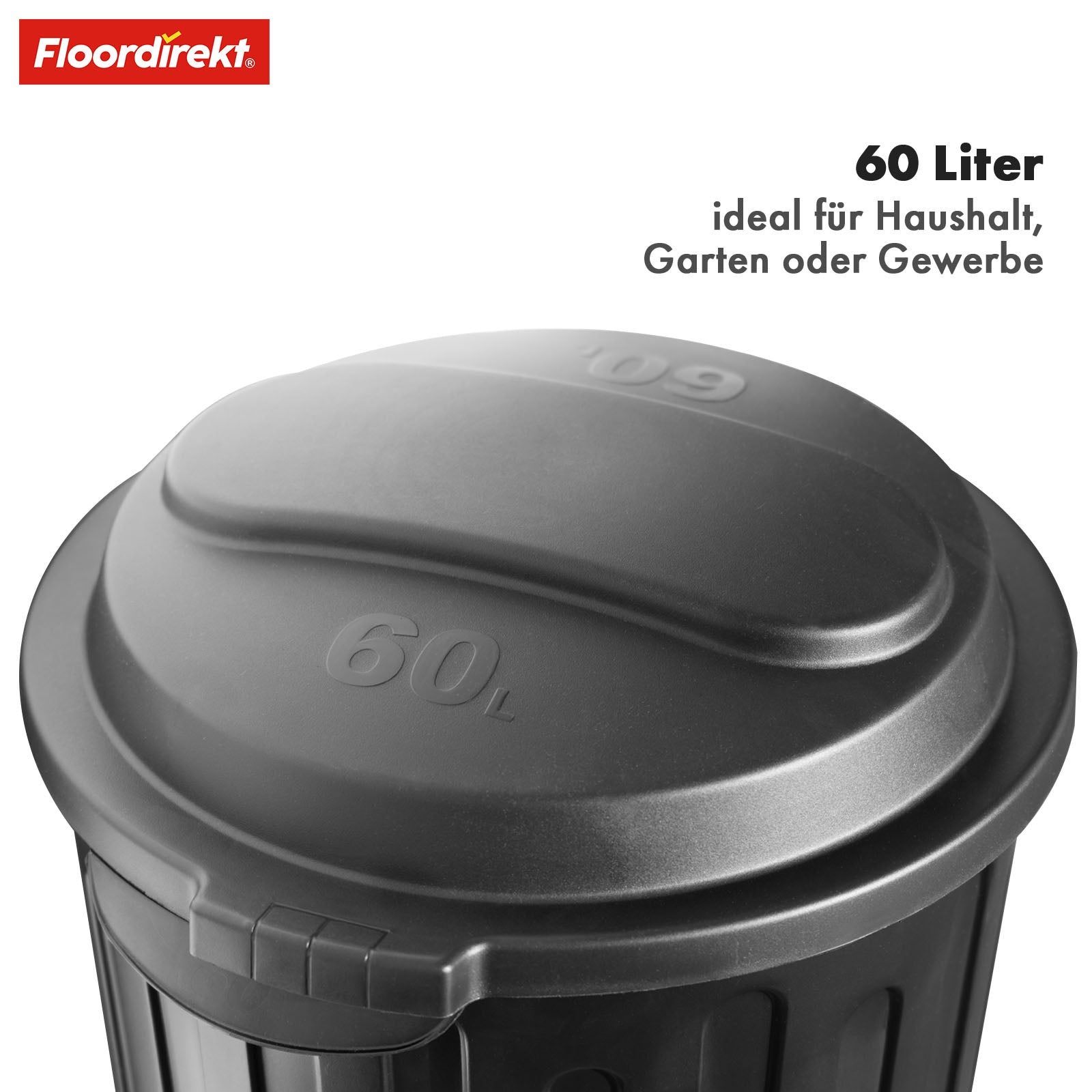 Poubelle 60L avec couvercle - 5