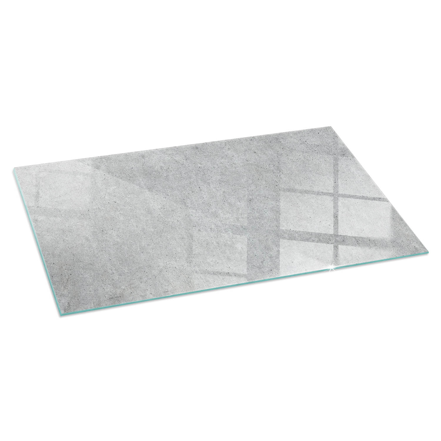 Szkło ochronne żaroodporne pod kominek - 120x60 cm - Tekstura surowego betonu - TULUP