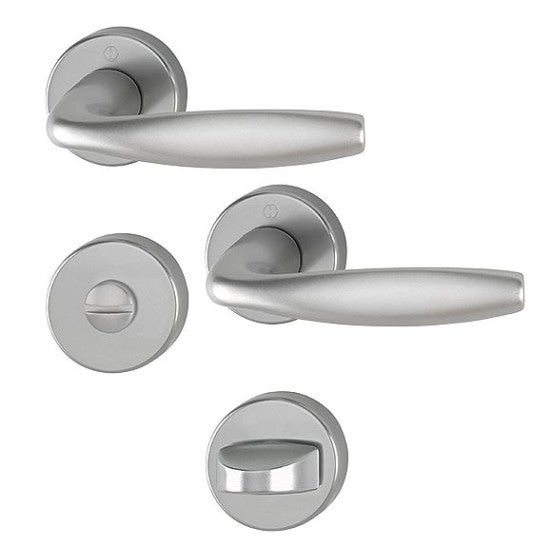 Manillas Puerta Baño Juego De Manillas Domino Para Puertas De Baño - Negro, Aluminio Resistente | Fácil Instalación Y Diseño Moderno Tiradores Domino Aluminio