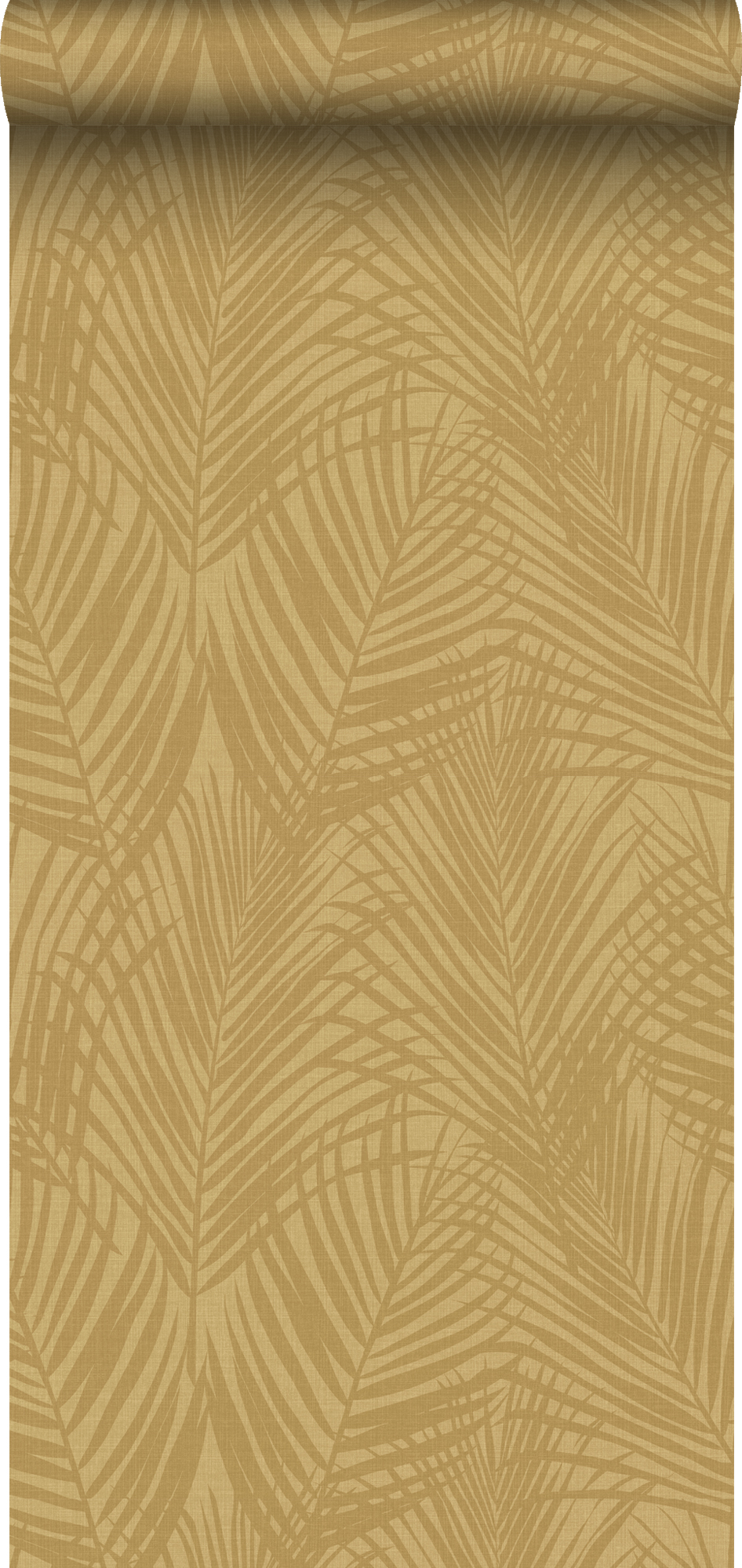 Papel pintado hojas de palmera amarillo ocre - 53 cm x 10,05 m - origin wallcoverings