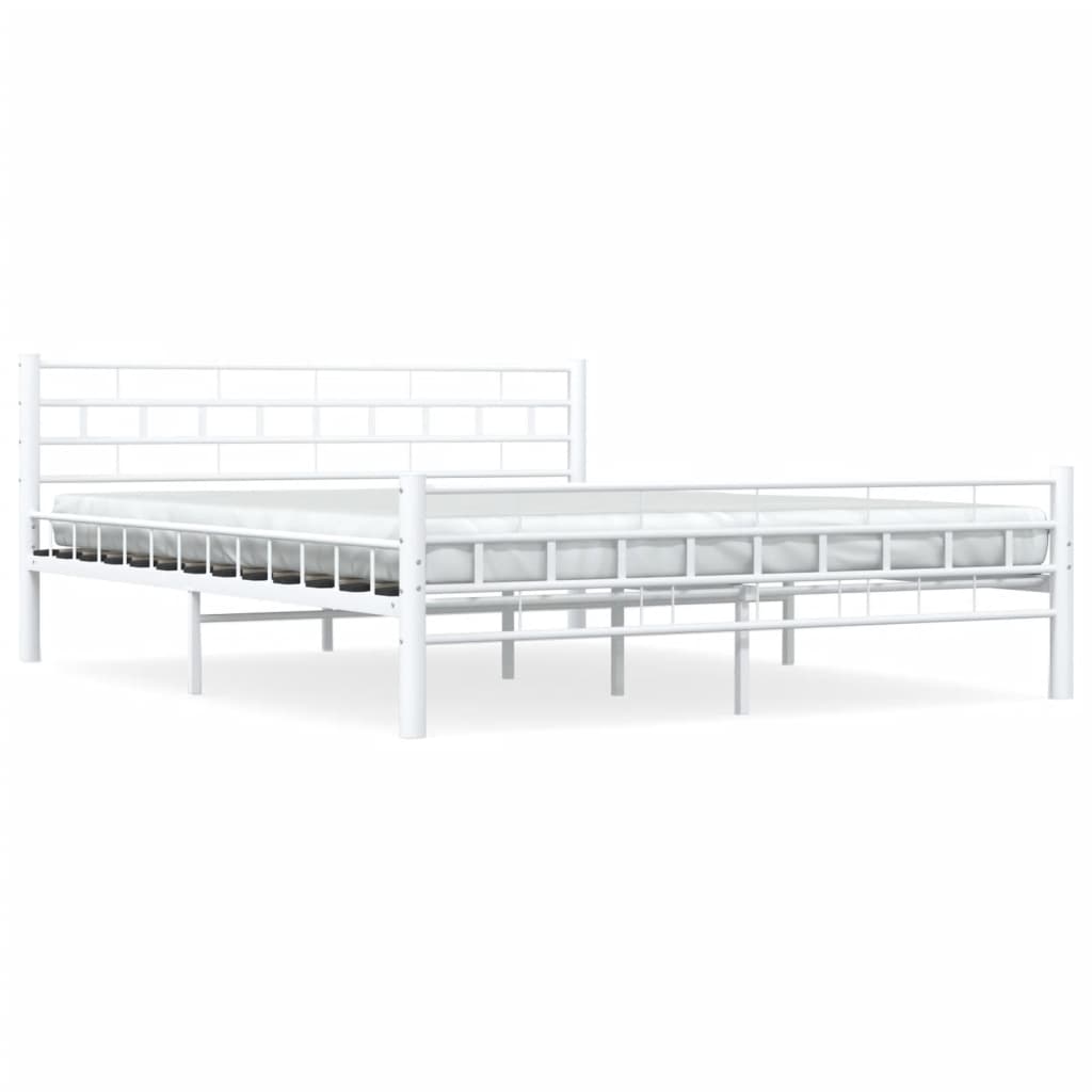 Maison Exclusive - Estrutura de cama metal 160x200 cm branco - 2