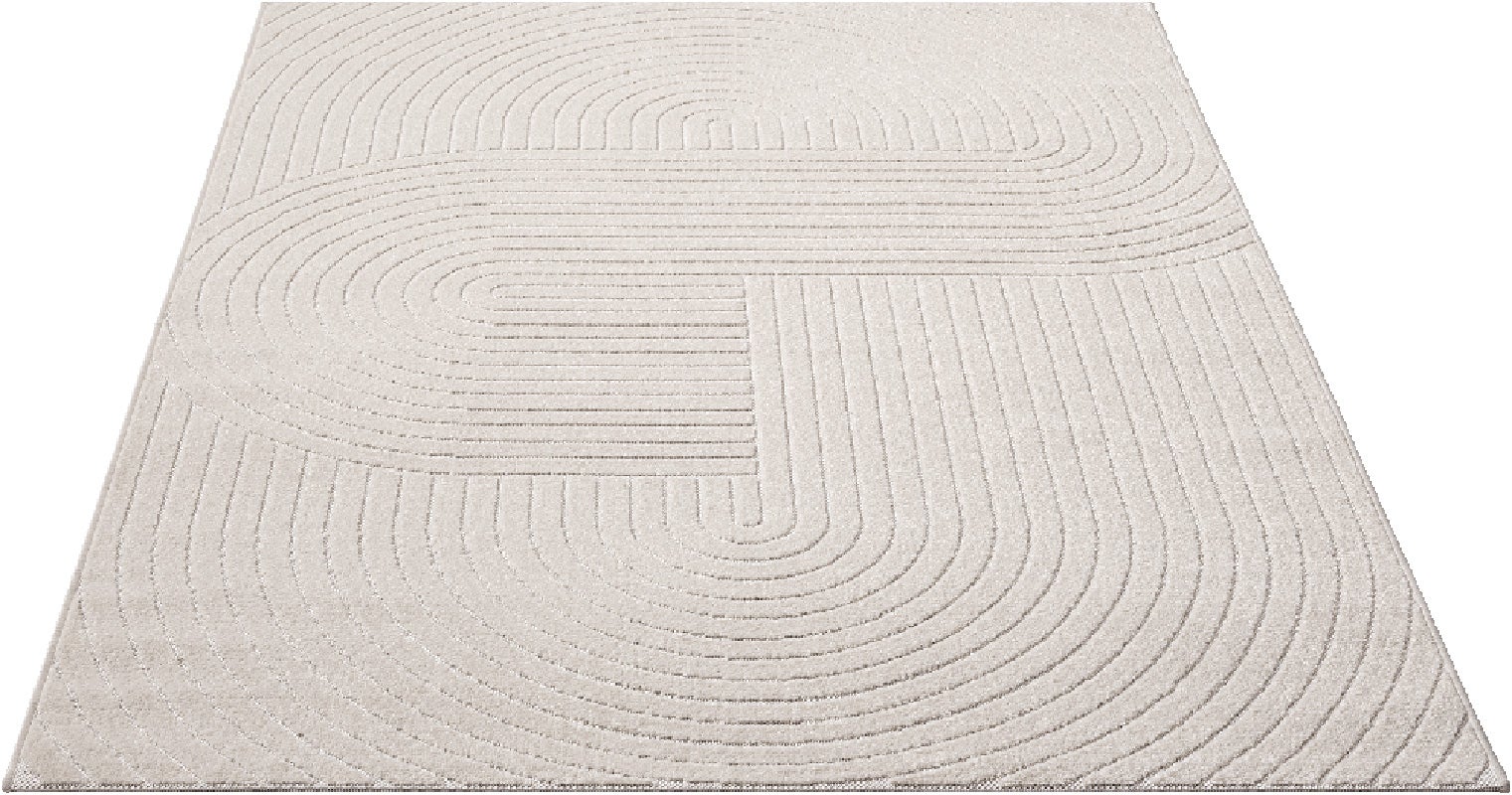 Tappeto Santo Plus moderno design boho, Crema, 140 x 200 cm - 2