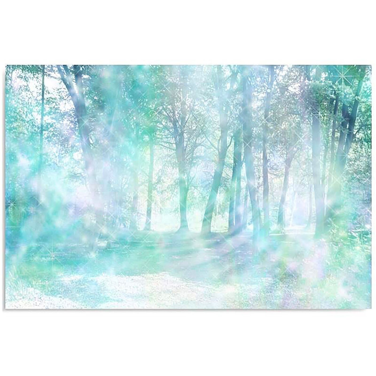 Tableau Sur Verre Trempé Tulup 100x50cm Forêt Au Soleil - Neuf