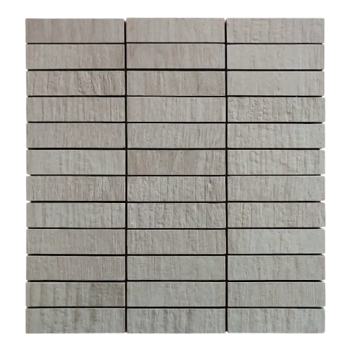 Albedo Pierre - Mosaïque en céramique - Blanc - Effet Parquet