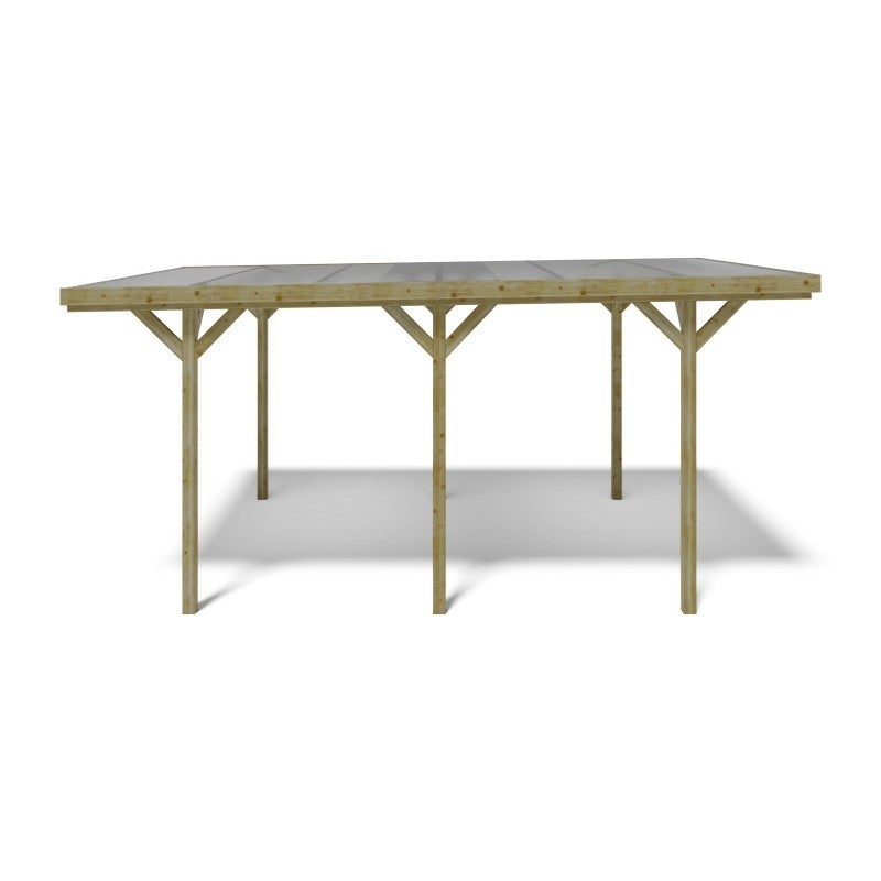 Carport, abri de voiture 3.04x5.12 m - 15.57 m2 - couverture PVC&nbsp; - CAR16PVCTR - ALTANKA - 8