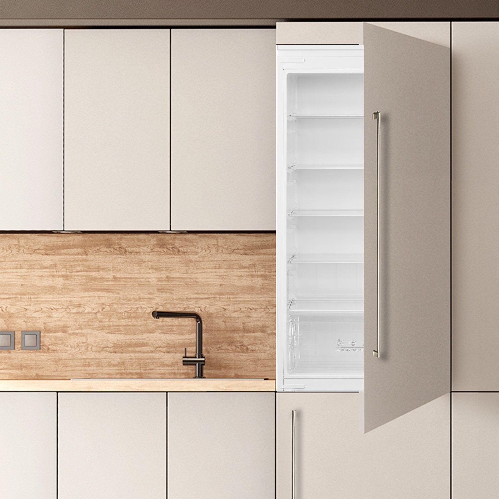 Réfrigérateur Intégrable 1 Porte 205L - H123,3 cm x L54 cm x P55 cm - Classe E - COMFEE RCD205WH2EU(E) - 3