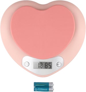 Zilimontt Balance de cuisine de haute précision, design élégant et compact, écran LCD rose en forme de cœur, balance de cuisine numérique, fonction tare accessoires de cuisine