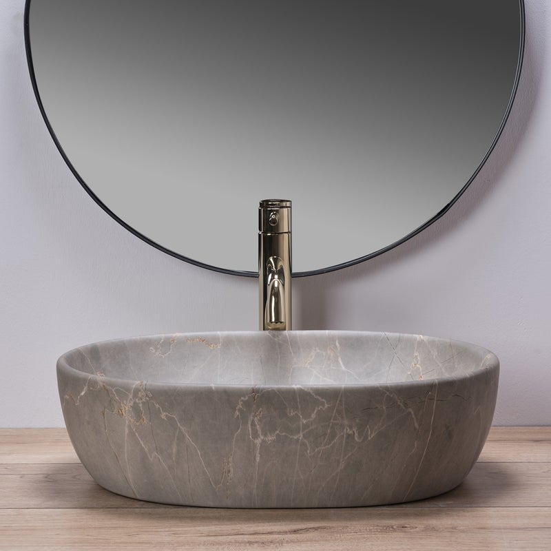 Umywalka Nablatowa Rea Lara Beżowy 48,5 X 35